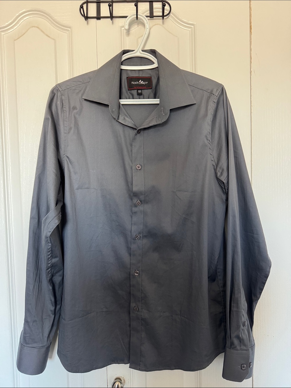 ⁠Black Ice Apparel Grey Long Sleeve Dress Shirt Medium M⁠